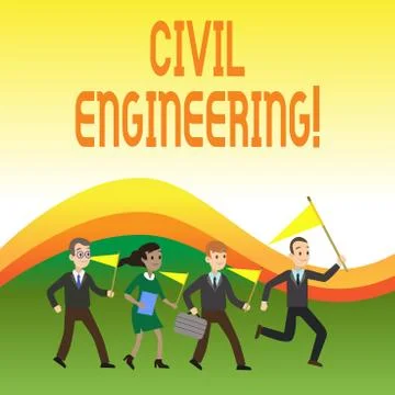 Writing note showing Civil Engineering. Business photo showcasing Planning Illustrazione stock