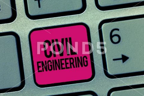 Writing note showing Civil Engineering. Business photo showcasing Planning Stock Photos
