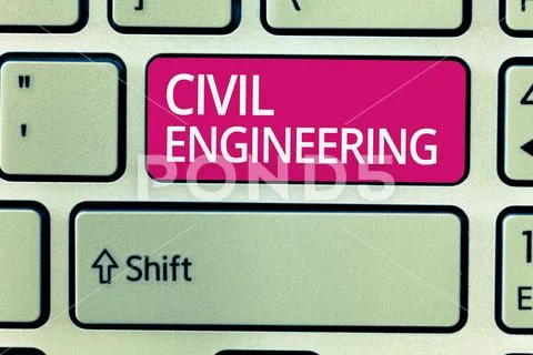 Writing note showing Civil Engineering. Business photo showcasing Planning Stock Photos