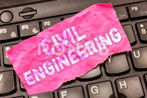 Writing note showing Civil Engineering. Business photo showcasing Planning Stock Photos