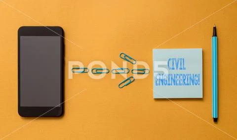 Writing note showing Civil Engineering. Business photo showcasing Planning Stock Photos