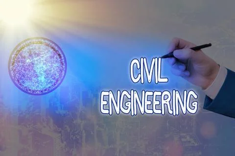 Writing note showing Civil Engineering. Business photo showcasing Planning Stock Photos