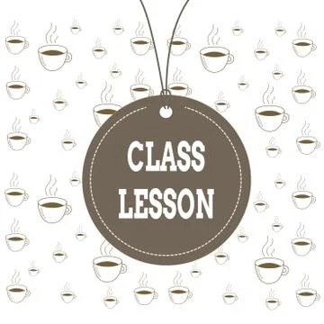 Writing note showing Class Lesson. Business photo showcasing subject session Illustrazione stock