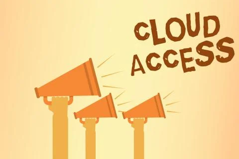 Writing note showing Cloud Access. Business photo showcasing Software tool Stock Illustration