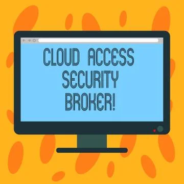 Writing note showing Cloud Access Security Broker. Business photo showcasing Stock Illustration