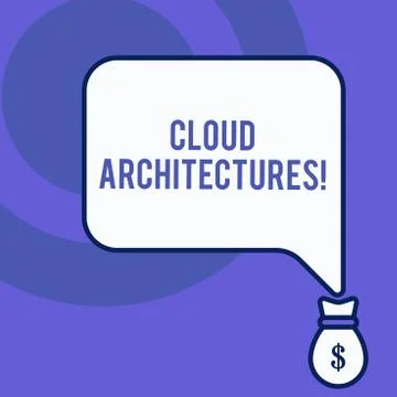 Writing note showing Cloud Architectures. Business photo showcasing Various Illustrazione stock