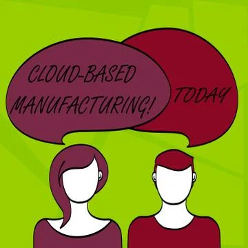 Writing note showing Cloud Based Manufacturing. Business photo showcasing par Stock Illustration
