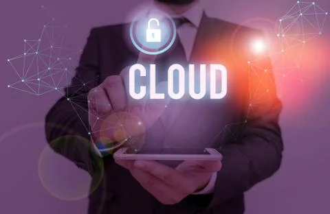 Writing note showing Cloud. Business photo showcasing anything that involves Foto stock