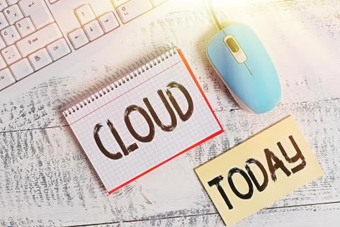 Writing note showing Cloud. Business photo showcasing anything that involves Stockfoto's