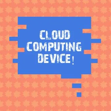 Writing note showing Cloud Computing Device. Business photo showcasing Shared Stock Illustration