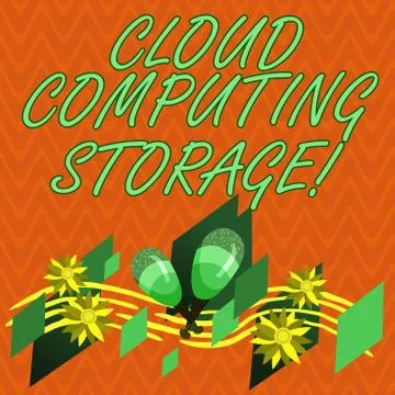 Writing note showing Cloud Computing Storage. Business photo showcasing digital Illustrazione stock