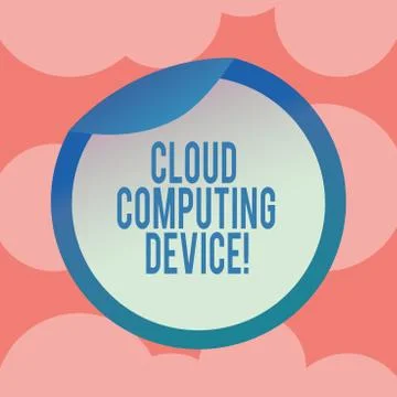 Writing note showing Cloud Computing Device. Business photo showcasing Shared Stock Illustration