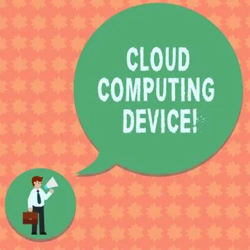 Writing note showing Cloud Computing Device. Business photo showcasing Shared Stock Illustration