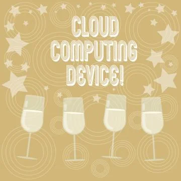 Writing note showing Cloud Computing Device. Business photo showcasing Shared Stock Illustration