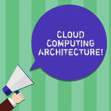 Writing note showing Cloud Computing Architecture. Business photo showcasing Stock Illustration