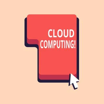 Writing note showing Cloud Computing. Business photo showcasing Online 库存插图