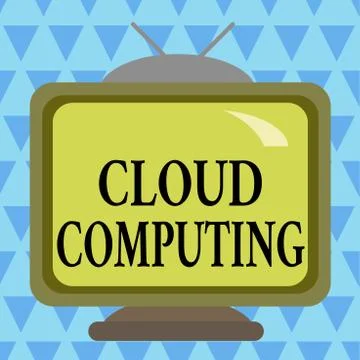 Writing note showing Cloud Computing. Business photo showcasing storing and Illustrazione stock