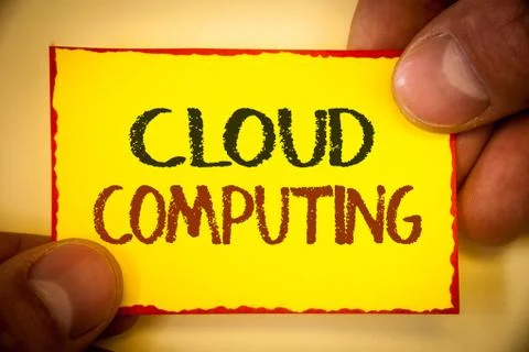 Writing note showing  Cloud Computing. Business photo showcasing Online Infor 스톡 사진