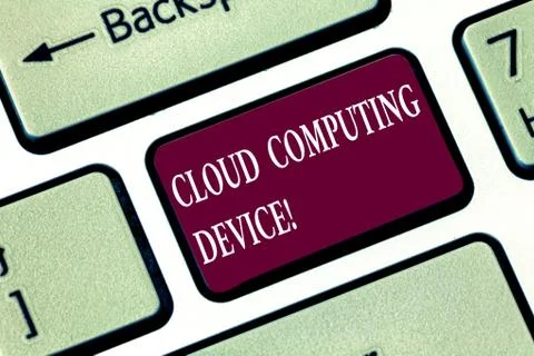 Writing note showing Cloud Computing Device. Business photo showcasing Shared 写真素材