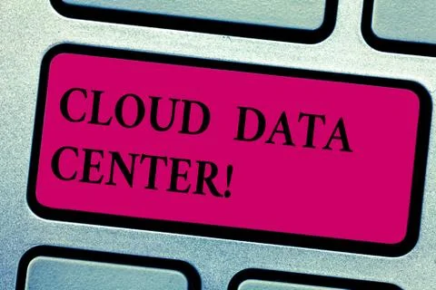 Writing note showing Cloud Data Center. Business photo showcasing off premise Stock Photos
