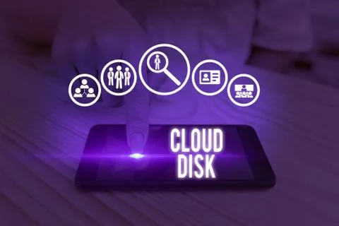 Writing note showing Cloud Disk. Business photo showcasing web base service that Foto stock
