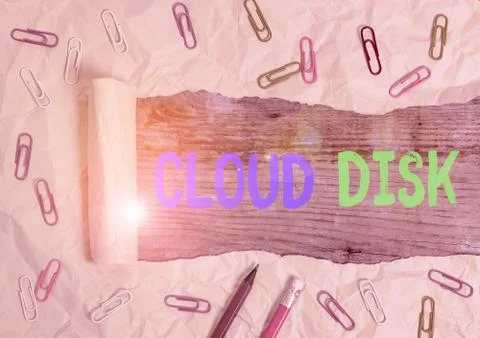 Writing note showing Cloud Disk. Business photo showcasing web base service that Foto stock
