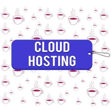 Writing note showing Cloud Hosting. Business photo showcasing the alternative to Stock Illustration