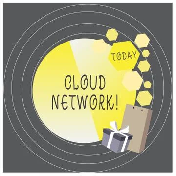 Writing note showing Cloud Network. Business photo showcasing Access of Stock Illustration