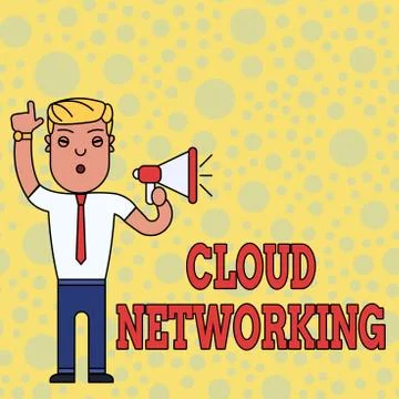 Writing note showing Cloud Networking. Business photo showcasing is term 库存插图