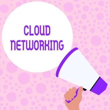 Writing note showing Cloud Networking. Business photo showcasing is term Stock Illustration