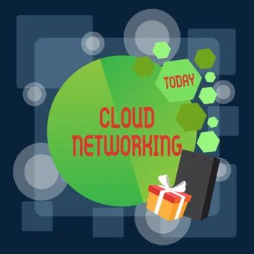 Writing note showing Cloud Networking. Business photo showcasing is term 스톡 일러스트