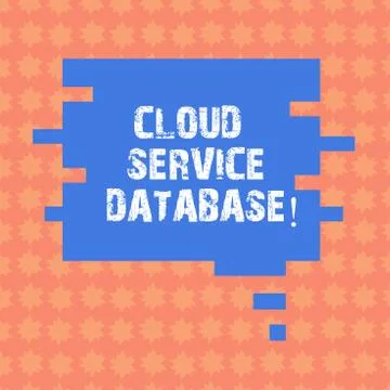 Writing note showing Cloud Service Database. Business photo showcasing optimized Stockillustratie