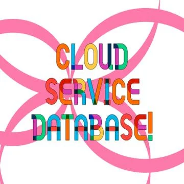 Writing note showing Cloud Service Database. Business photo showcasing optimized Ilustración de archivo