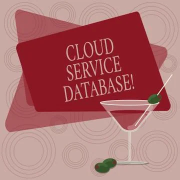 Writing note showing Cloud Service Database. Business photo showcasing optimized Ilustración de archivo