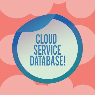 Writing note showing Cloud Service Database. Business photo showcasing optimized Stockillustratie