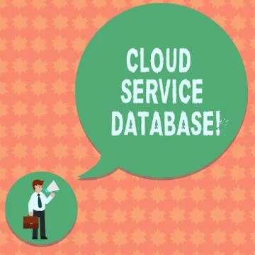 Writing note showing Cloud Service Database. Business photo showcasing optimized Ilustración de archivo