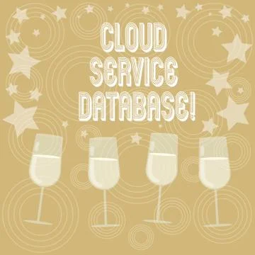 Writing note showing Cloud Service Database. Business photo showcasing optimized Ilustración de archivo