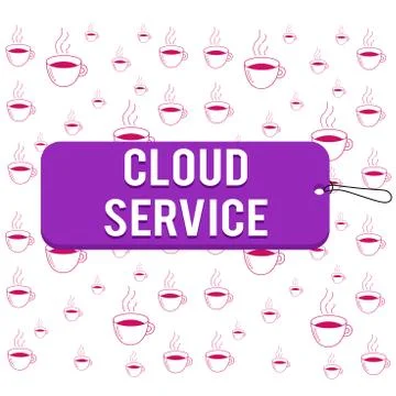 Writing note showing Cloud Service. Business photo showcasing refers to variety Stock Illustration