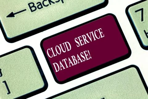 Writing note showing Cloud Service Database. Business photo showcasing optimized Stock Photos