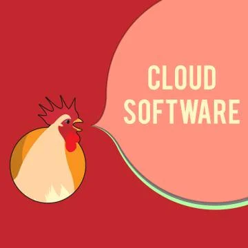 Writing note showing Cloud Software. Business photo showcasing Programs used in Stock Illustration