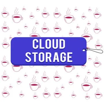 Writing note showing Cloud Storage. Business photo showcasing the digital data Illustrazione stock
