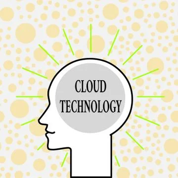 Writing note showing Cloud Technology. Business photo showcasing storing and 库存插图