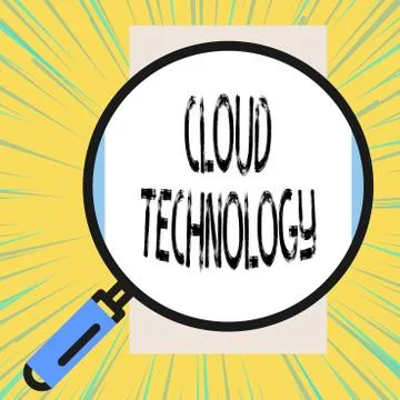 Writing note showing Cloud Technology. Business photo showcasing storing and Stockillustratie