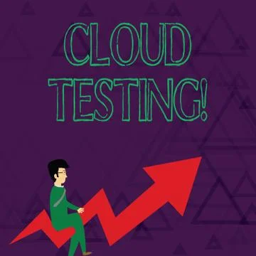 Writing note showing Cloud Testing. Business photo showcasing is the assessment Stock Illustration