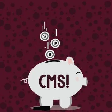 Writing note showing Cms. Business photo showcasing Content Management System Stockillustratie