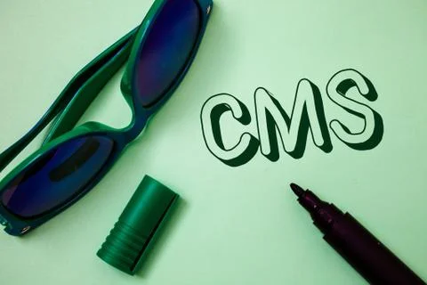 Writing note showing  Cms. Business photo showcasing Content Management Syste Foto stock
