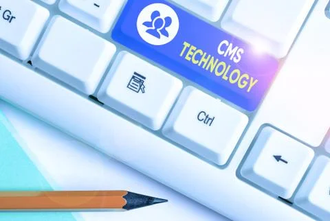 Writing note showing Cms Technology. Business photo showcasing programs that are 库存照片