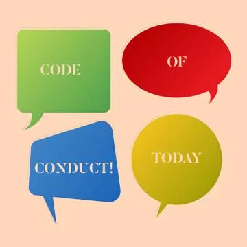 Writing note showing Code Of Conduct. Business photo showcasing Follow Stock Illustration