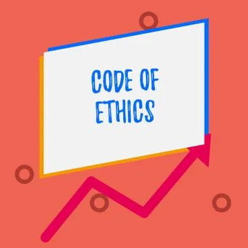 Writing note showing Code Of Ethics. Business photo showcasing basic guide for Illustrazione stock