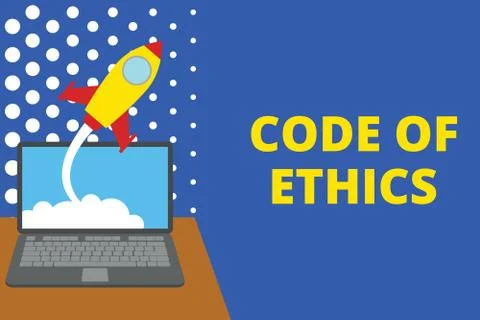 Writing note showing Code Of Ethics. Business photo showcasing basic guide for Illustrazione stock